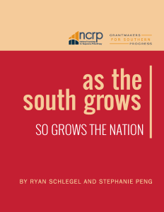 The cover of NCRP's As the South Grows: So Grows the Nation report.