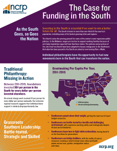 Cover page of "The Case for Funding in the South"