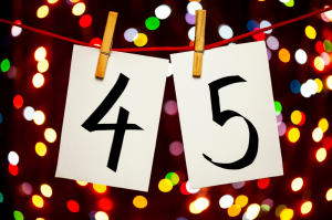The number 45, used here to signify NCRP's 45th anniversary.