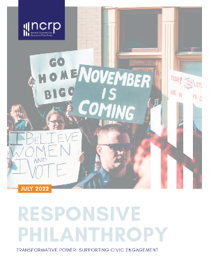 the cover page of the Summer 2022 Power Issue of NCRP's online journal, Responsive Philanthropy