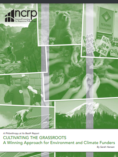 Cover of NCRP's 2012 report, <i>Cultivating the Grassroots: A Winning Approach for Environment and Climate Funders</i>